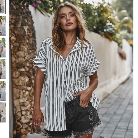 SHEIN Tops - Striped button up